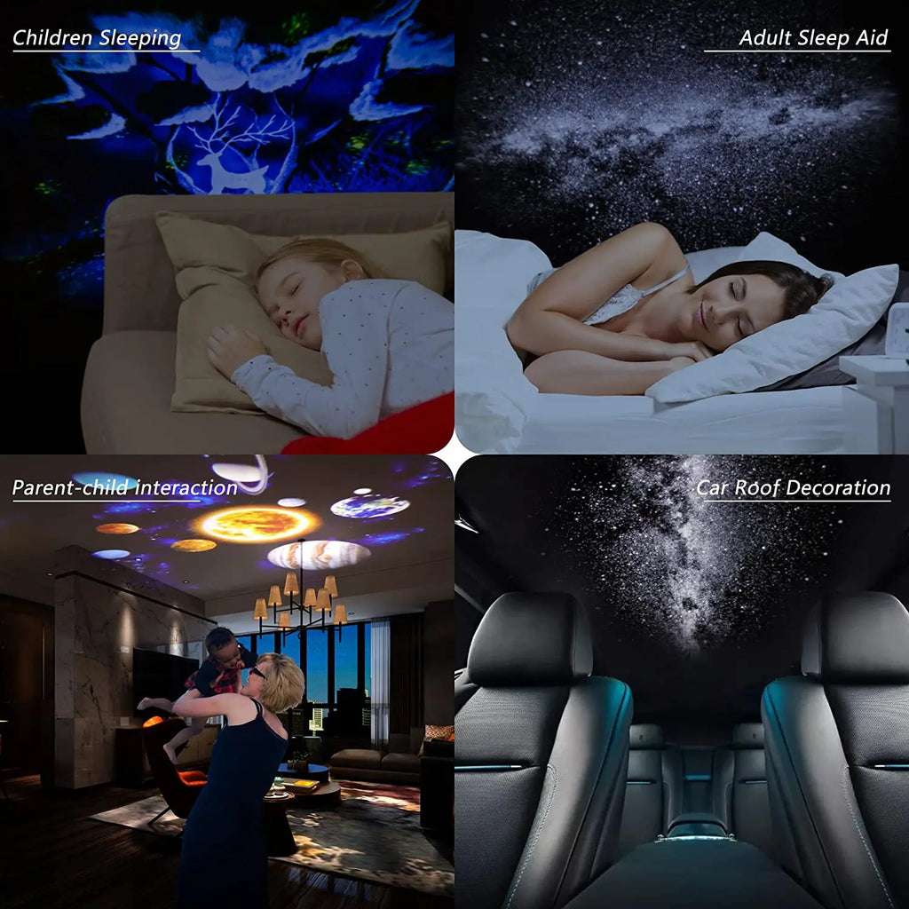Projetor Galáxia Céu Estrelado 360°