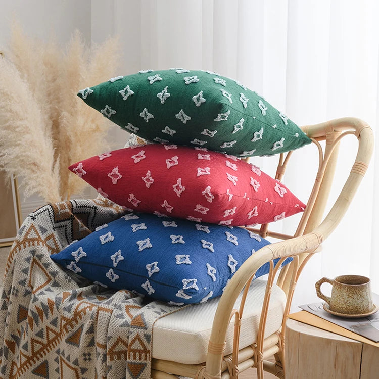 Capa de Almofada Jacquard Geométrica