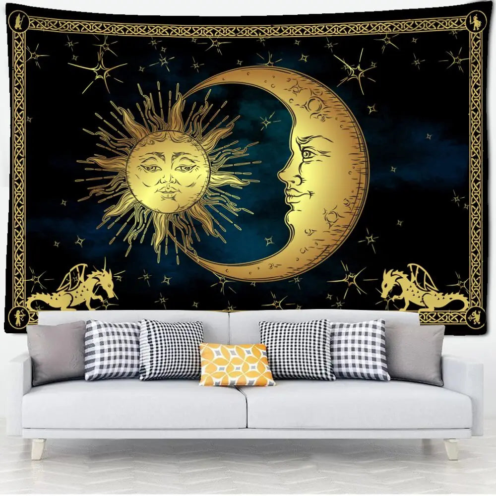 Tapete de Parede Sol & Lua Golden