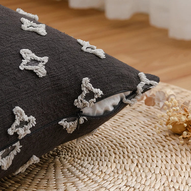 Capa de Almofada Jacquard Geométrica