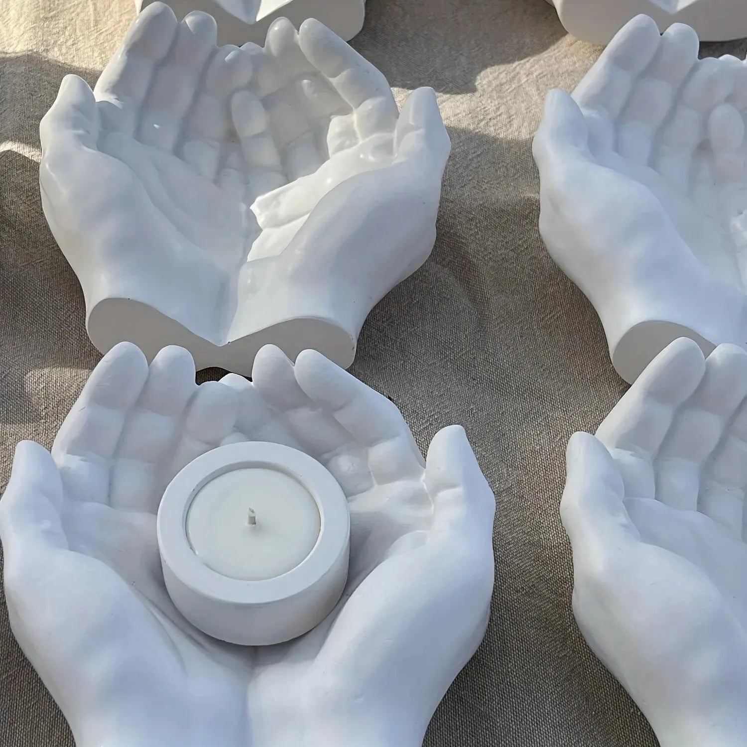 Molde de Silicone Mãos – Porta-Velas, Joias e Artesanato em Resina (DIY)