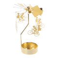 Porta-Vela Giratório em Metal Dourado