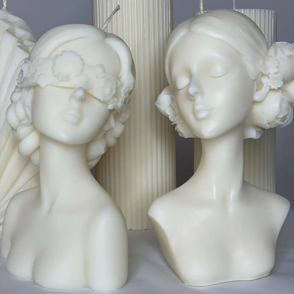 Molde de Silicone Busto Feminino – Vela Escultural 3D para Artesanato DIY