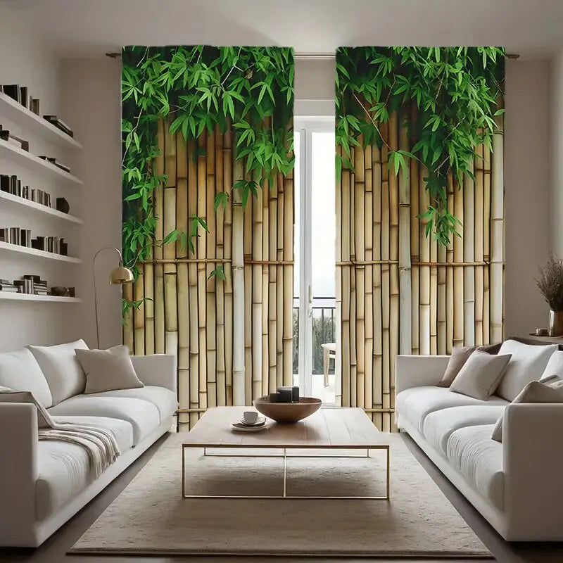 Cortina Decorativa Bambu Moderno