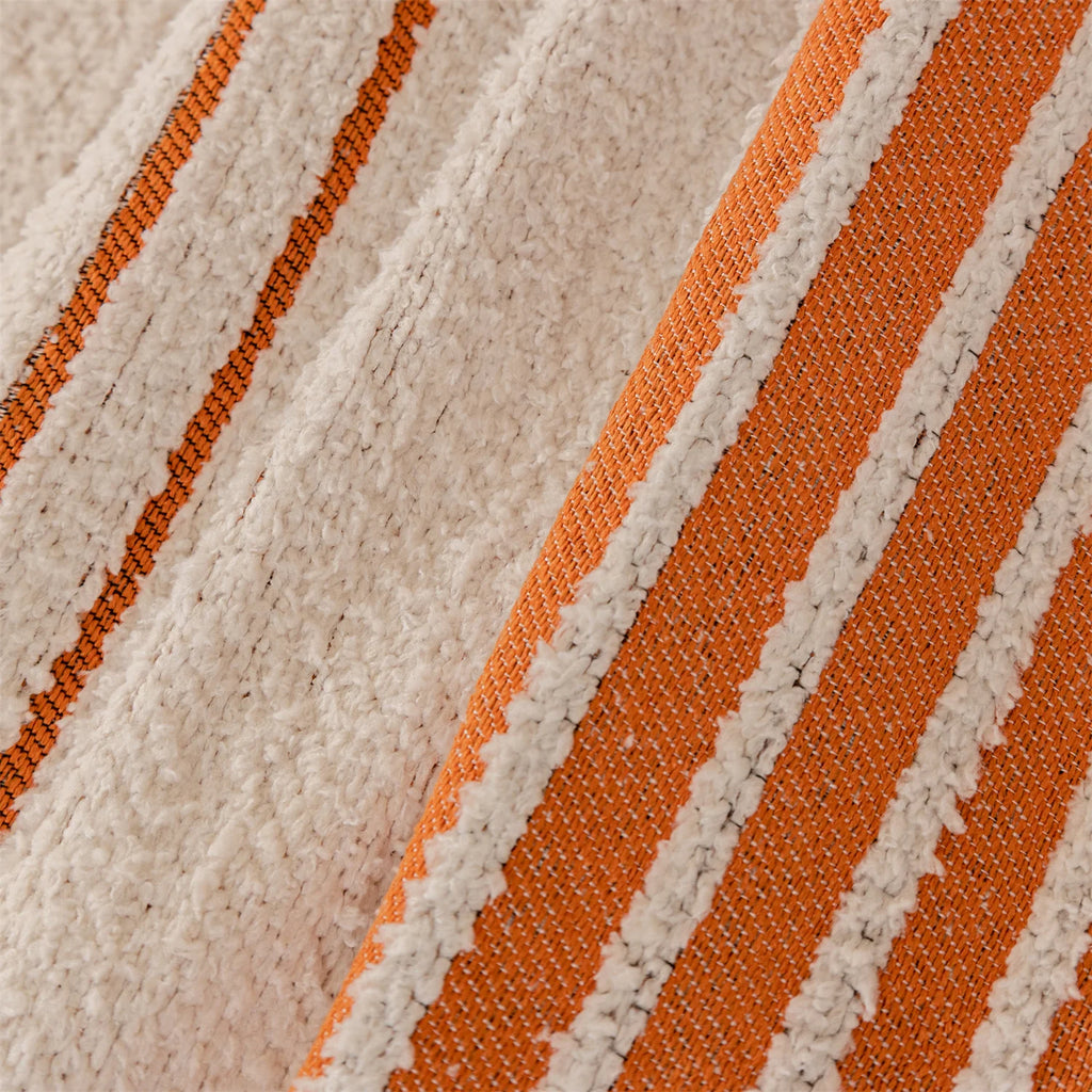 Manta Jacquard Geométrica com Franjas – Sofá e Decoração