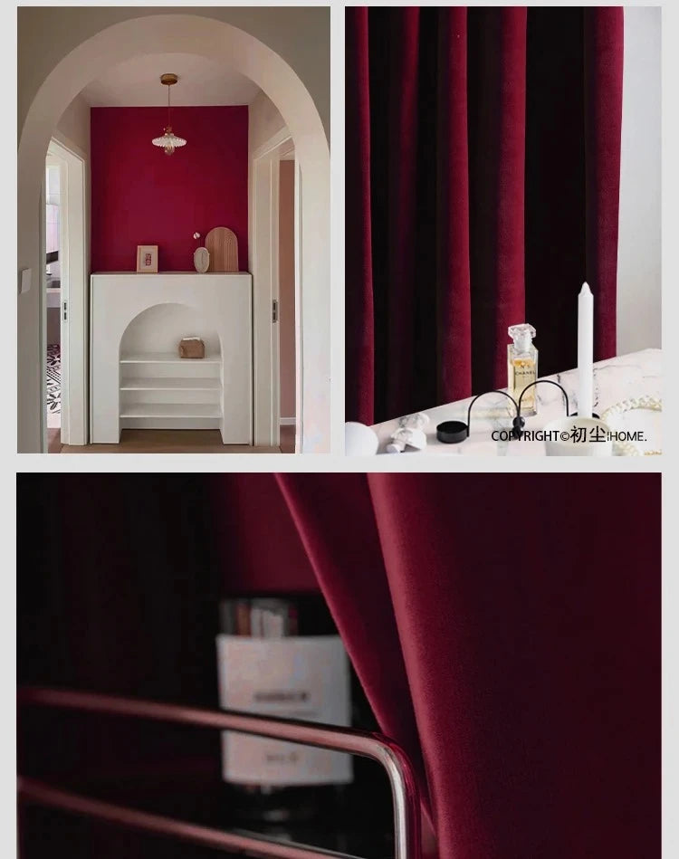 Cortina Veludo Burgundy Imperial