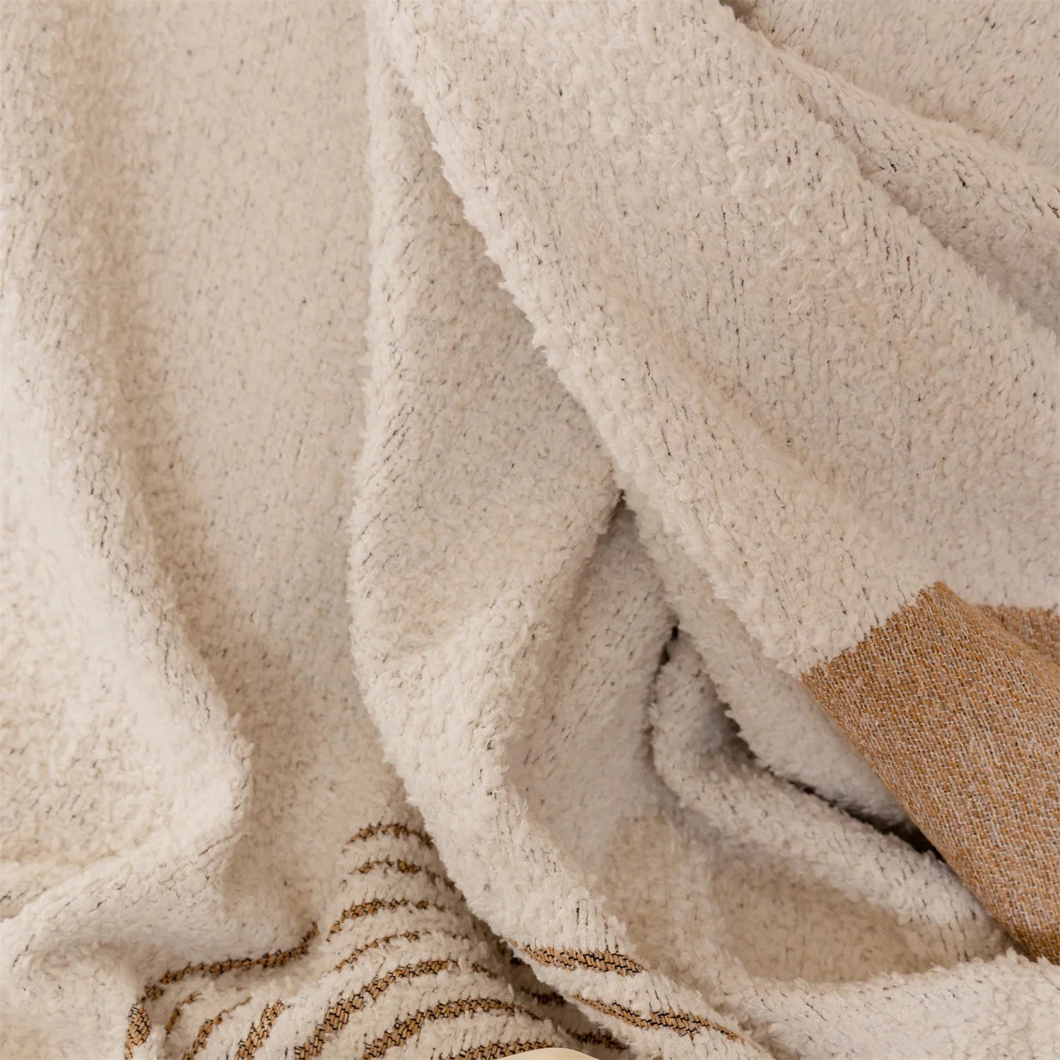 Manta Jacquard Geométrica com Franjas – Sofá e Decoração