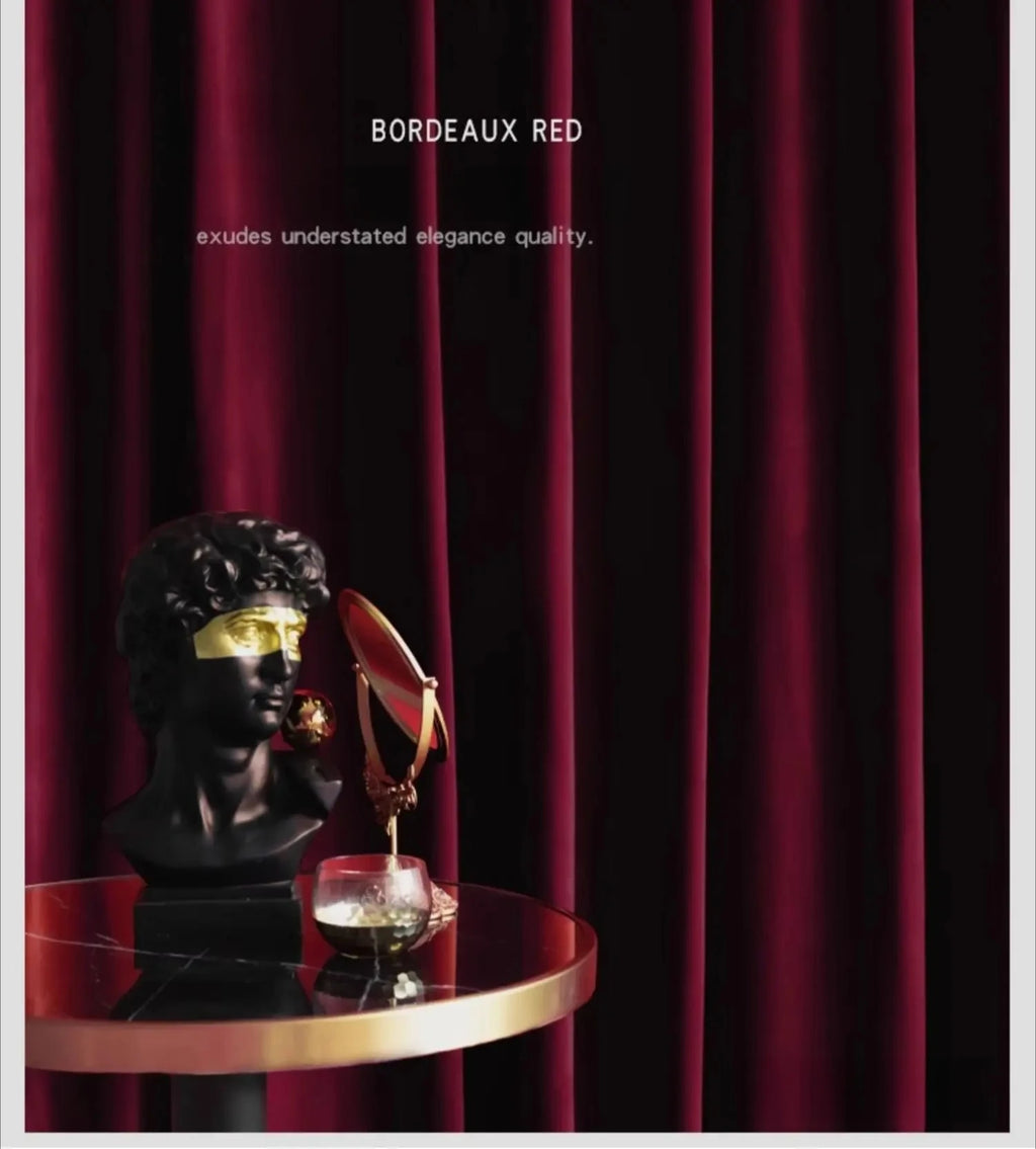 Cortina Veludo Burgundy Imperial