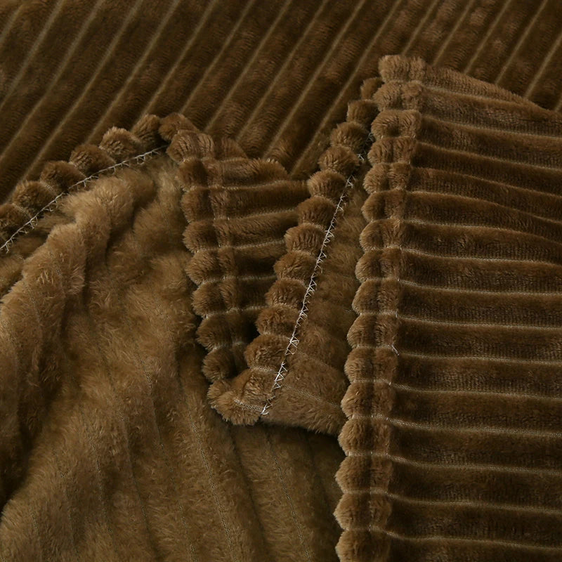 Manta Lisa de Coral Fleece para Primavera e Outono