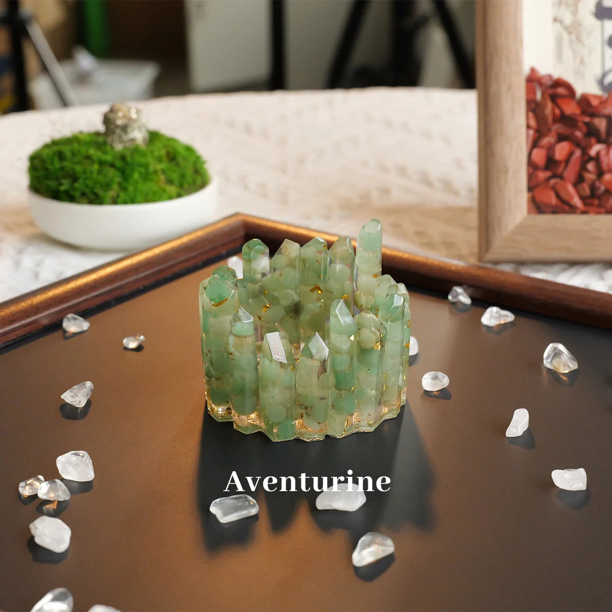 Tigela Energética de Cristais Naturais – Gerador de Energia Feng Shui para Meditação e Decoração