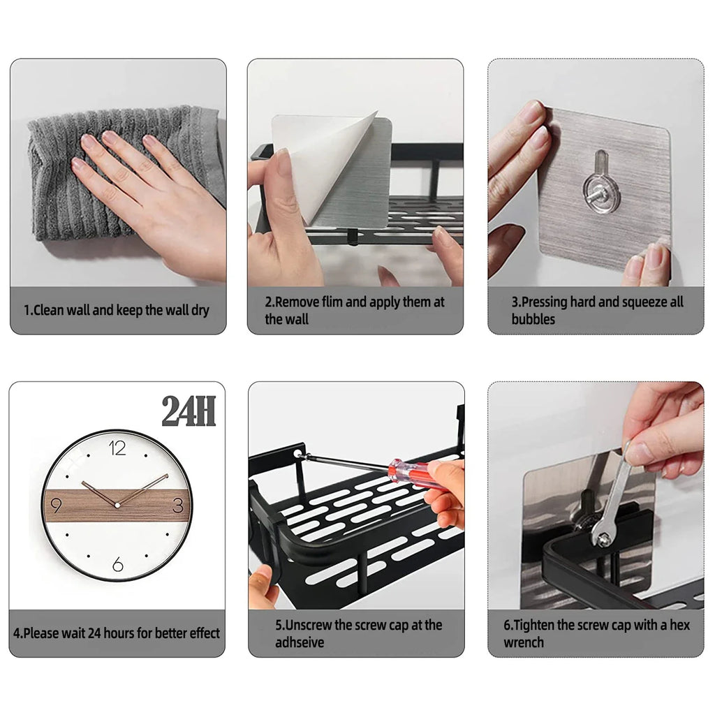 Prateleira de Canto para Banheiro Adesiva