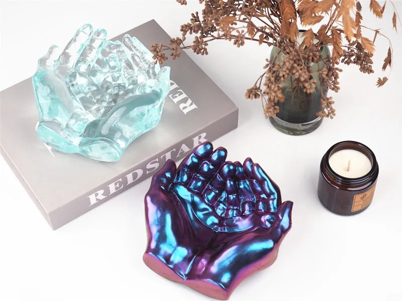 Molde de Silicone Mãos – Porta-Velas, Joias e Artesanato em Resina (DIY)