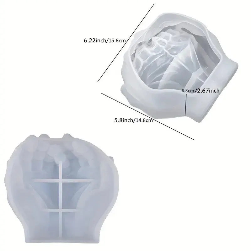 Molde de Silicone Mãos – Porta-Velas, Joias e Artesanato em Resina (DIY)
