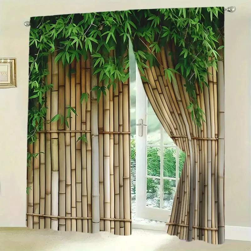 Cortina Decorativa Bambu Moderno