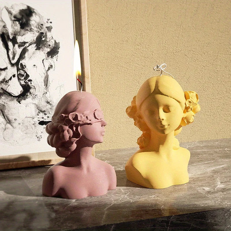 Molde de Silicone Busto Feminino – Vela Escultural 3D para Artesanato DIY