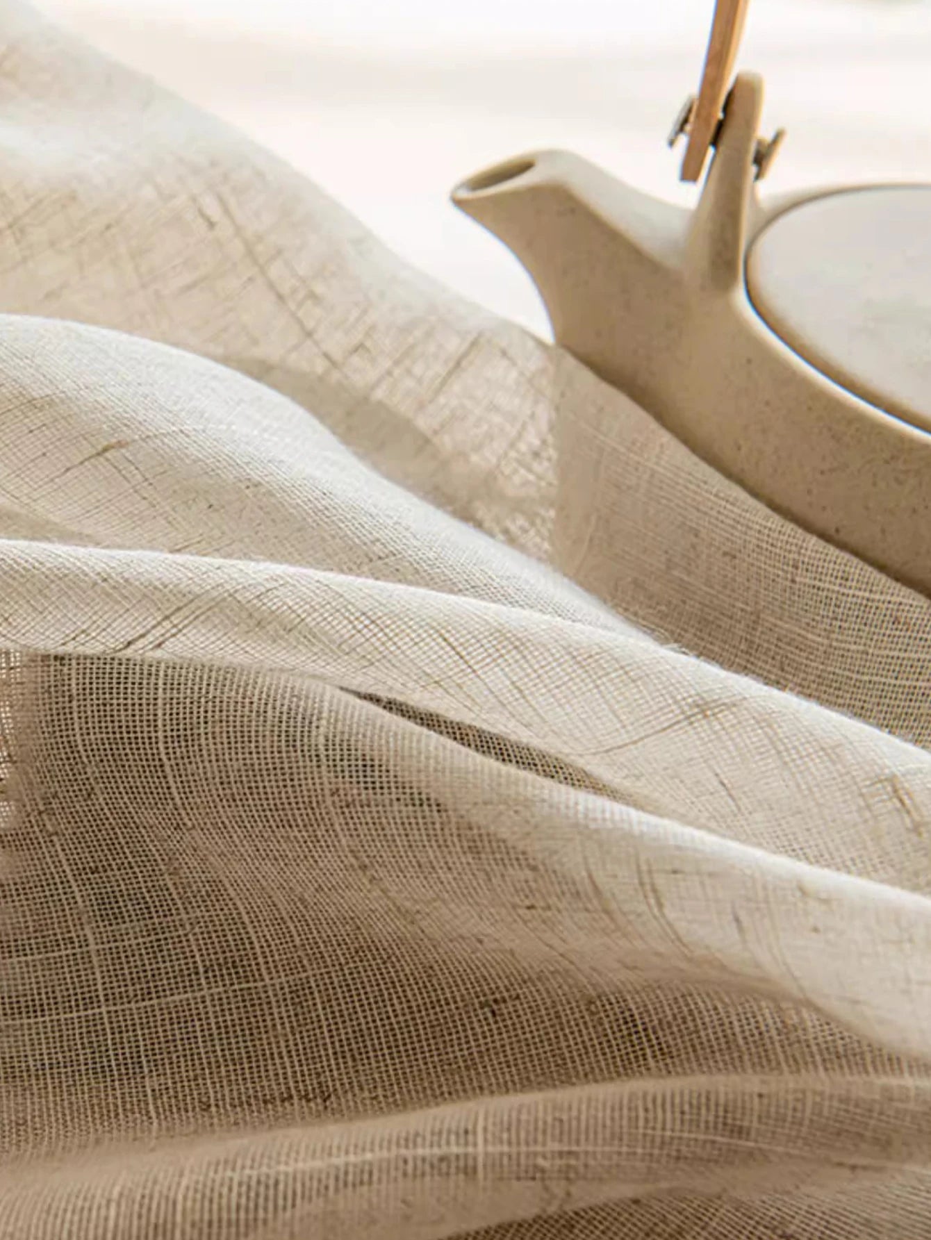 Cortina Linho Natural Rústica