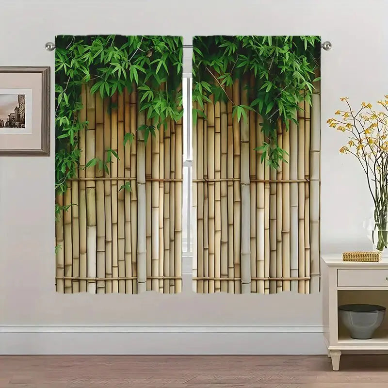 Cortina Decorativa Bambu Moderno