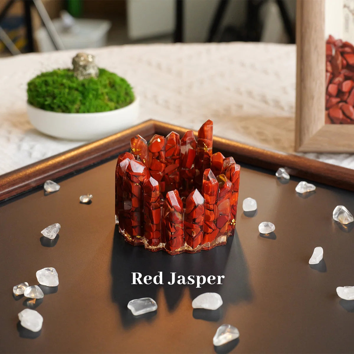 Tigela Energética de Cristais Naturais – Gerador de Energia Feng Shui para Meditação e Decoração