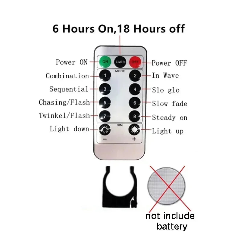 Cortina de Luz LED com Controle para Janela