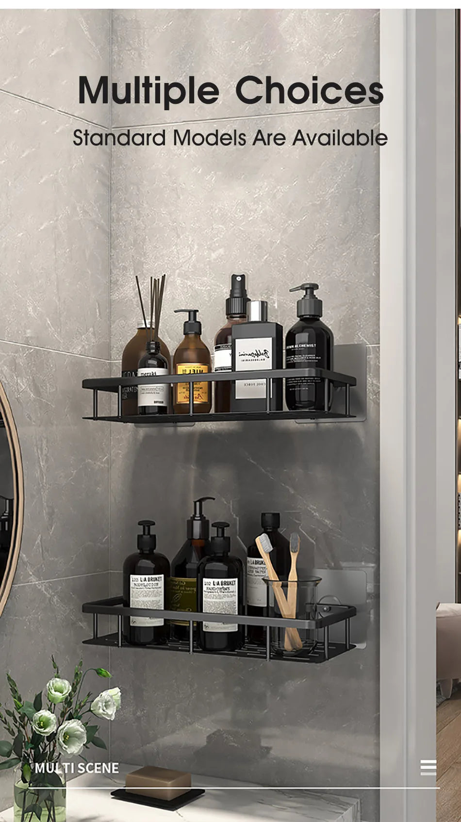 Prateleira de Canto para Banheiro Adesiva