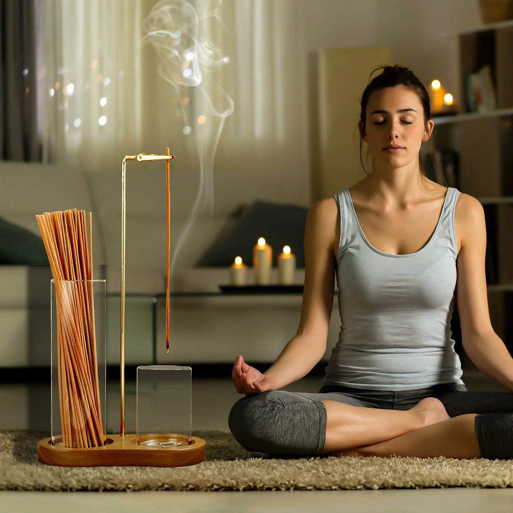 Porta-Incenso Zen com Coletor de Cinzas