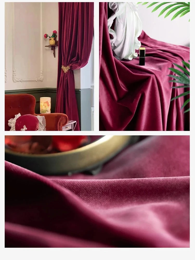 Cortina Veludo Burgundy Imperial