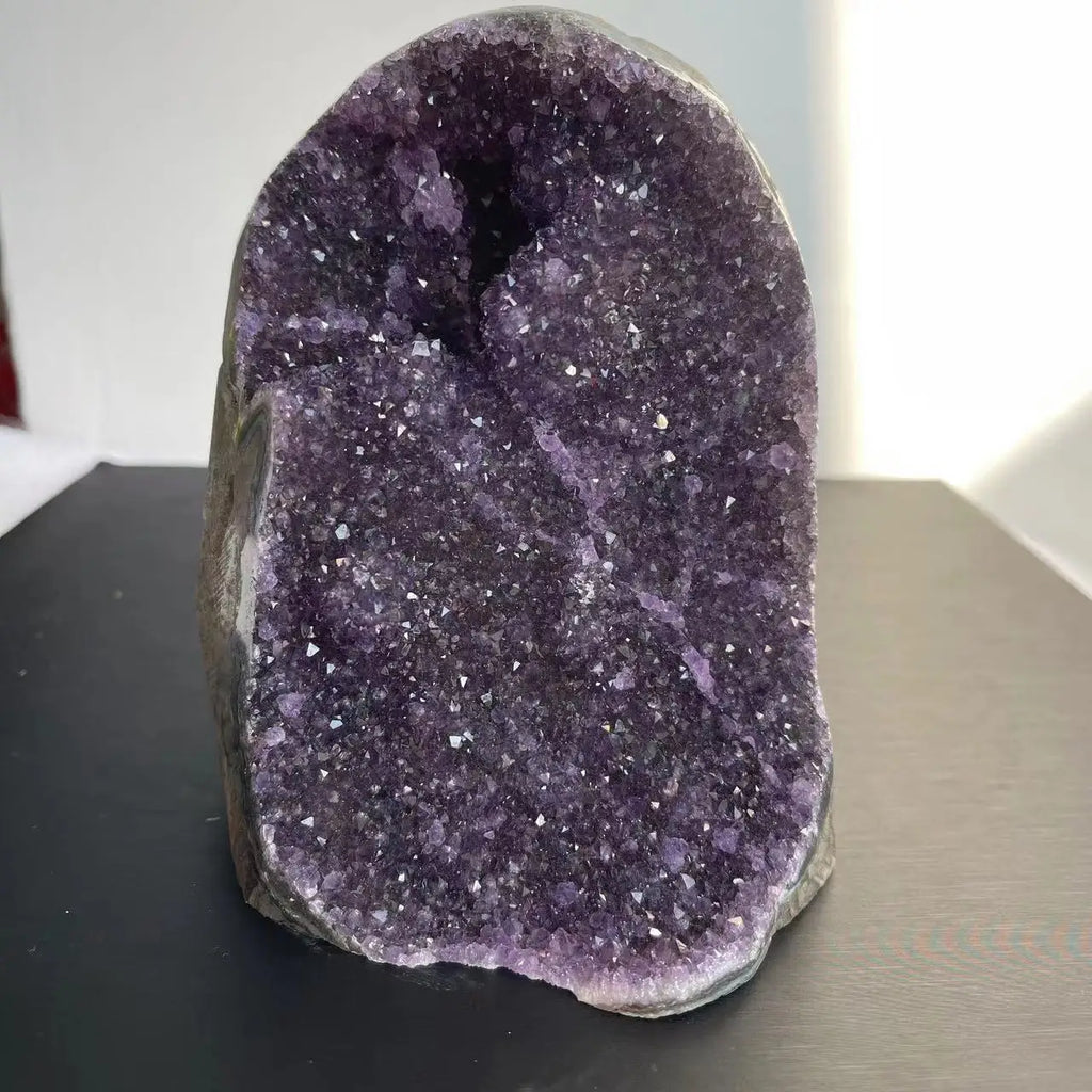 Drusa de Ametista Natural Bruta – Cristal Decorativo Feng Shui para Casa e Ambiente