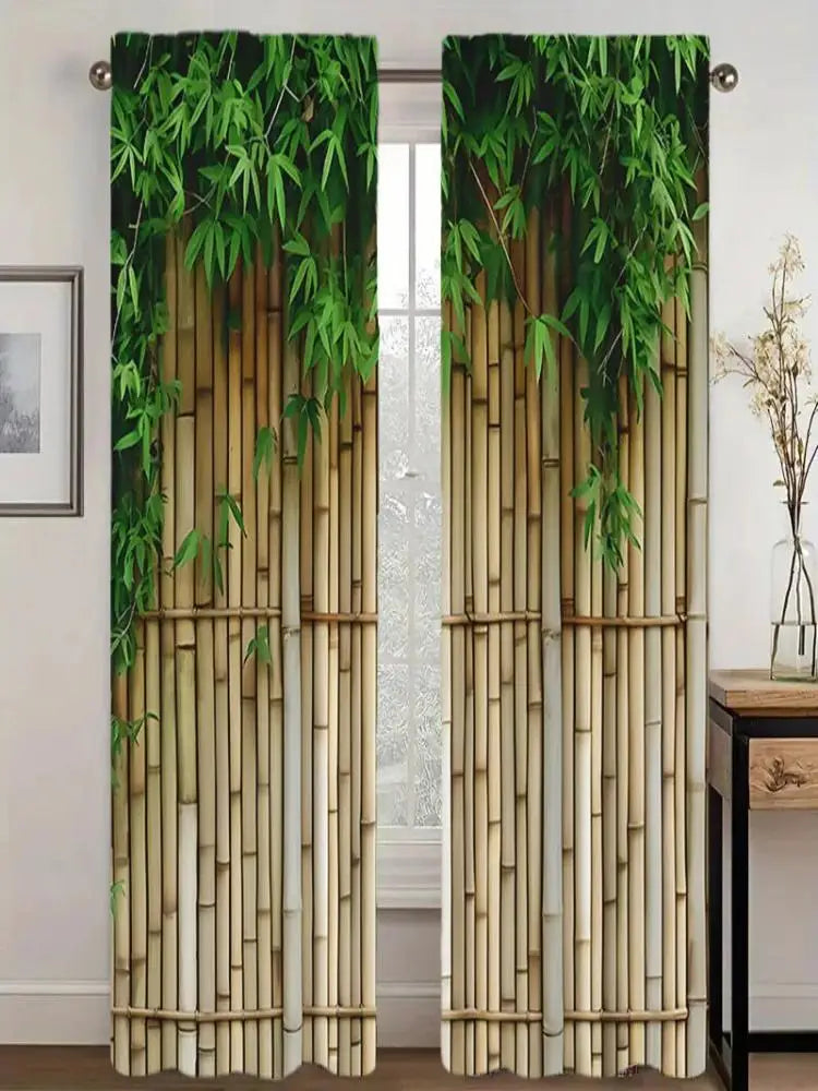 Cortina Decorativa Bambu Moderno