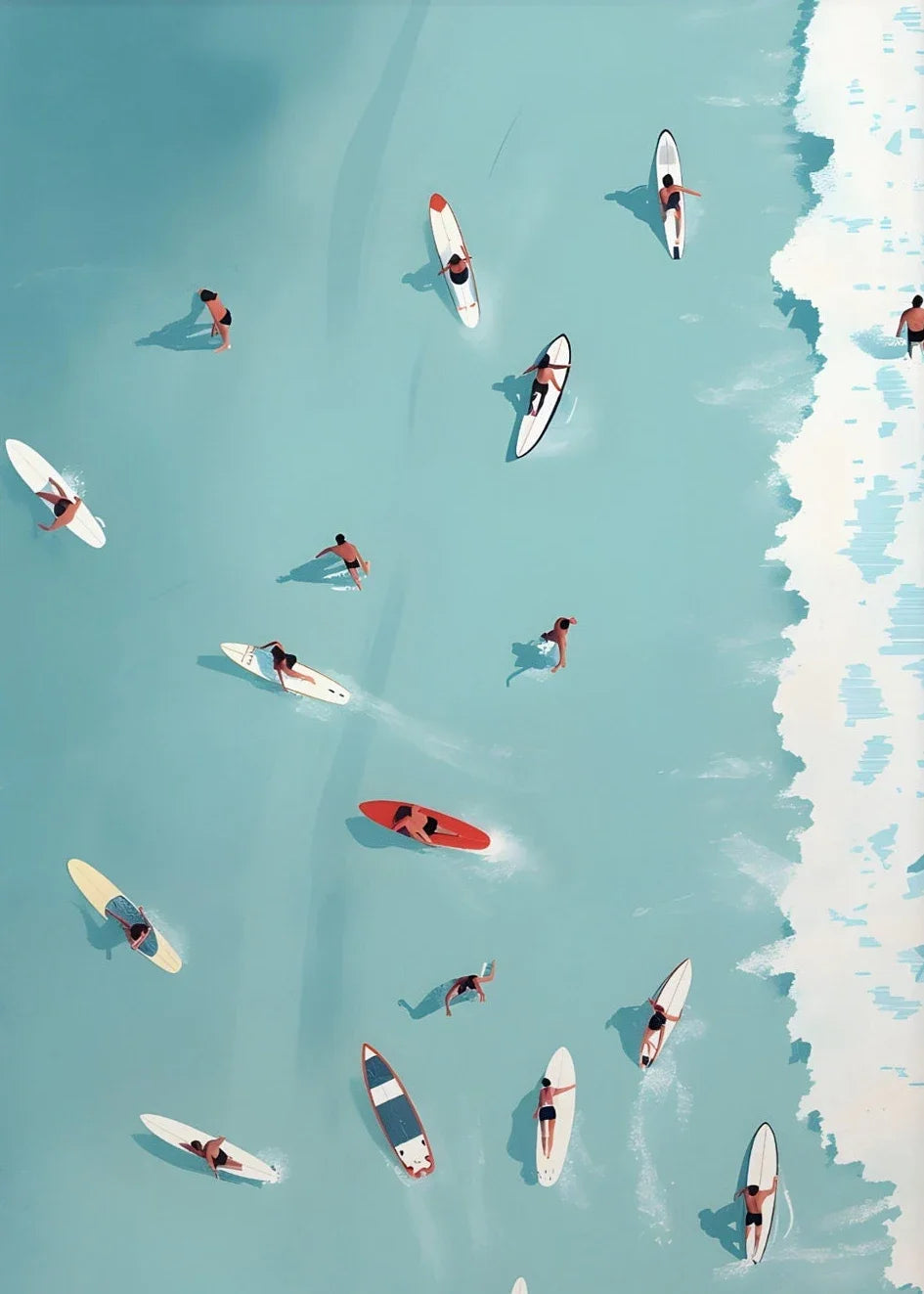 Kit Quadros Modernos Azul Praia