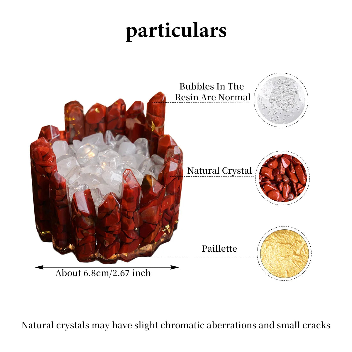 Tigela Energética de Cristais Naturais – Gerador de Energia Feng Shui para Meditação e Decoração