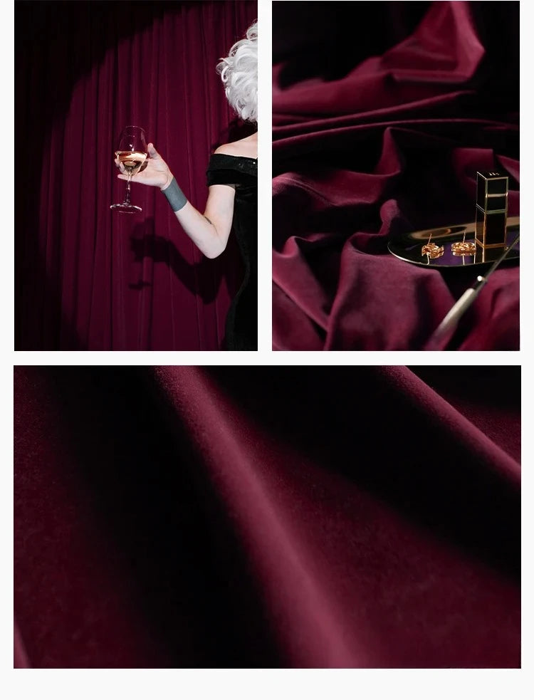 Cortina Veludo Burgundy Imperial