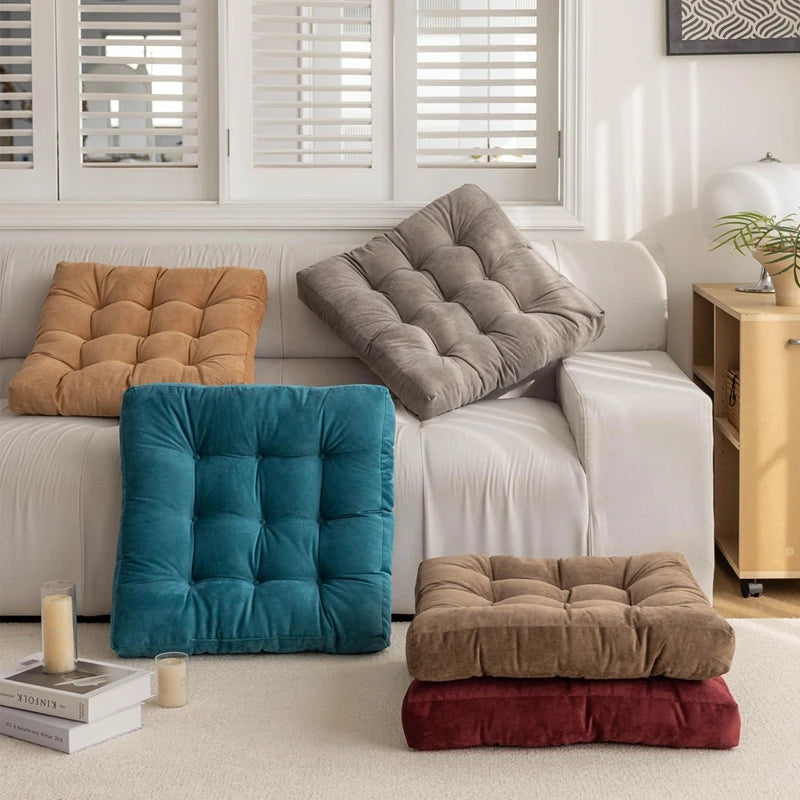 Almofada de Chão Quadrada Estofada para Meditação, Yoga e Assento