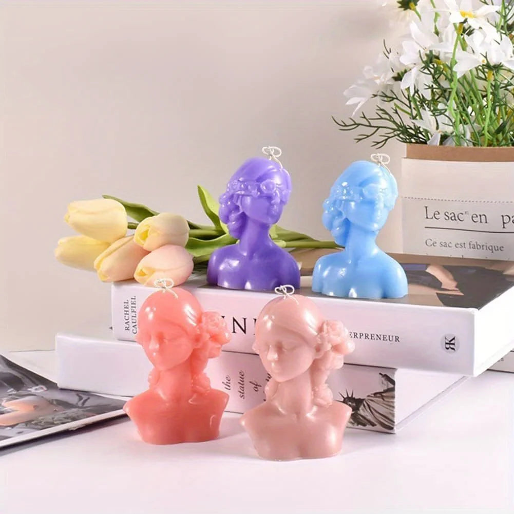 Molde de Silicone Busto Feminino – Vela Escultural 3D para Artesanato DIY