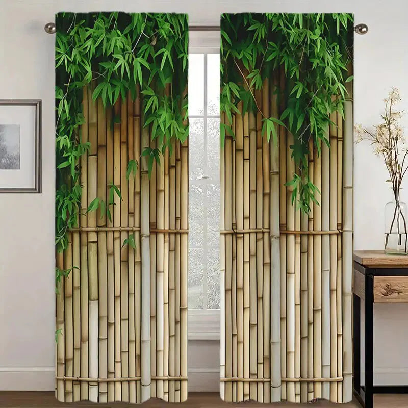 Cortina Decorativa Bambu Moderno