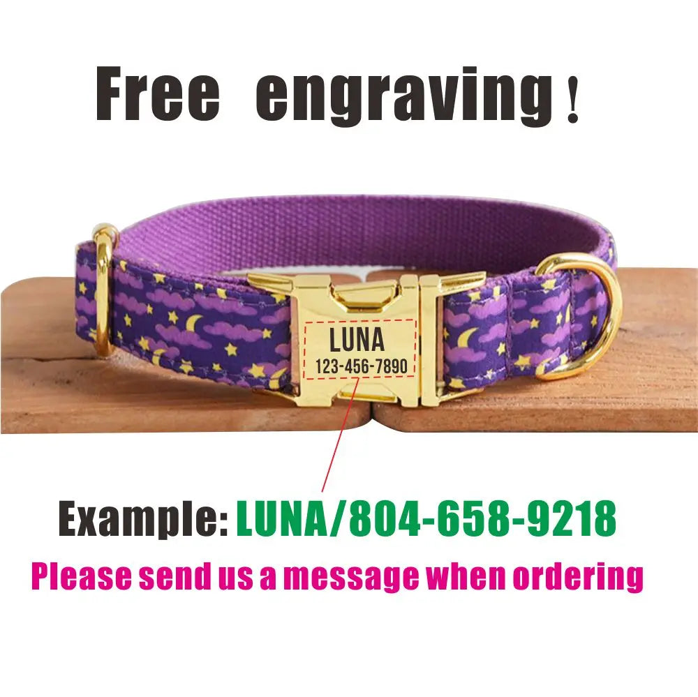 Coleira Galáxia Pet Personalizada com Gravação