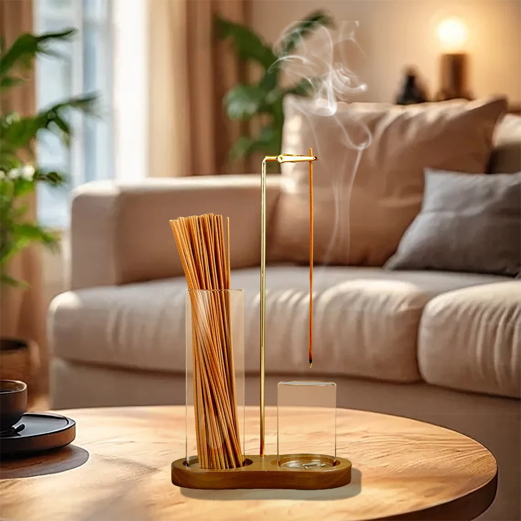 Porta-Incenso Zen com Coletor de Cinzas