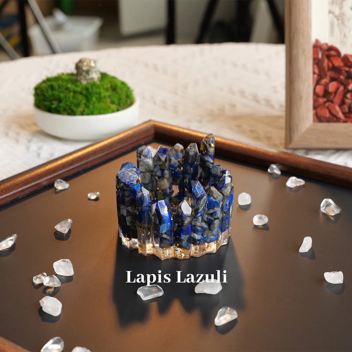 Tigela Energética de Cristais Naturais – Gerador de Energia Feng Shui para Meditação e Decoração