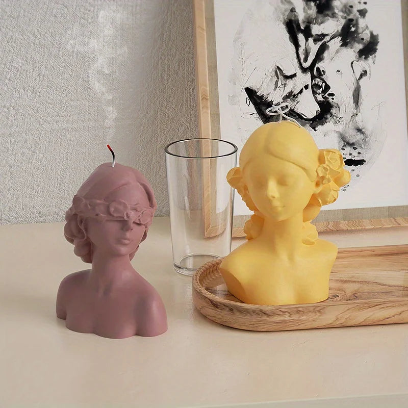 Molde de Silicone Busto Feminino – Vela Escultural 3D para Artesanato DIY
