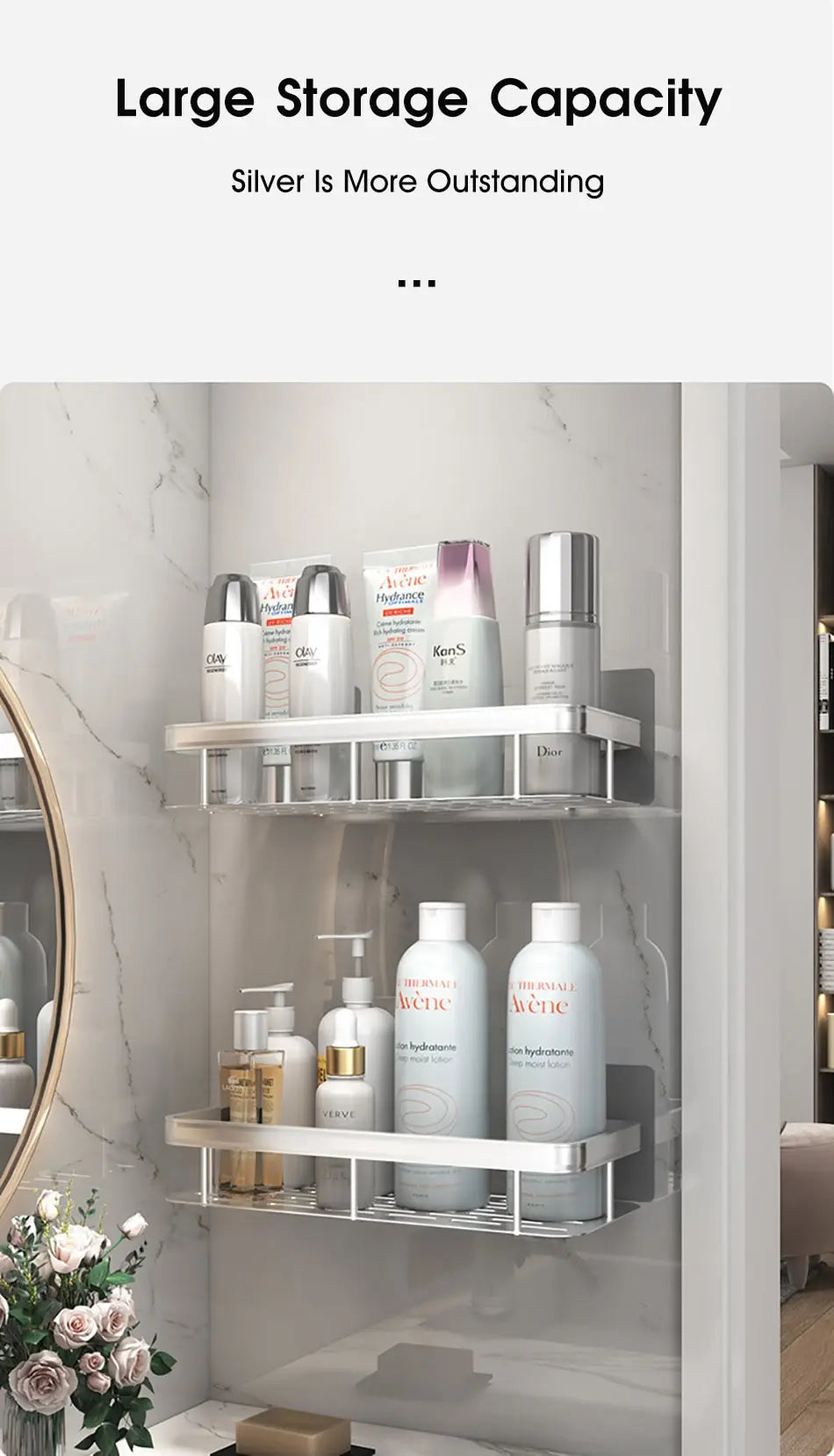 Prateleira de Canto para Banheiro Adesiva