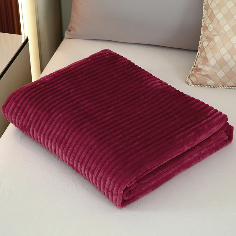 Manta Lisa de Coral Fleece para Primavera e Outono