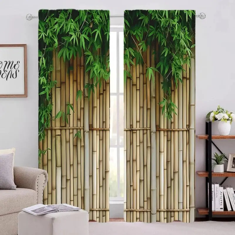 Cortina Decorativa Bambu Moderno