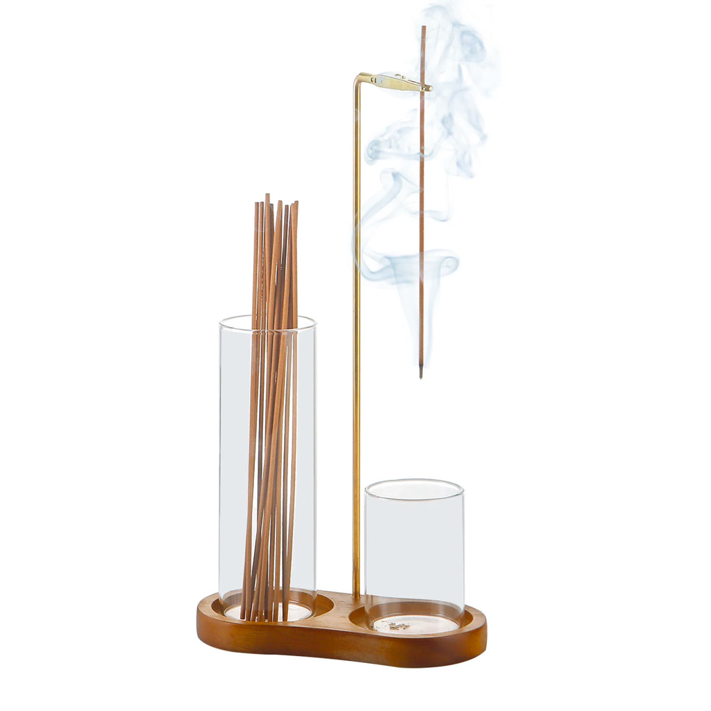 Porta-Incenso Zen com Coletor de Cinzas