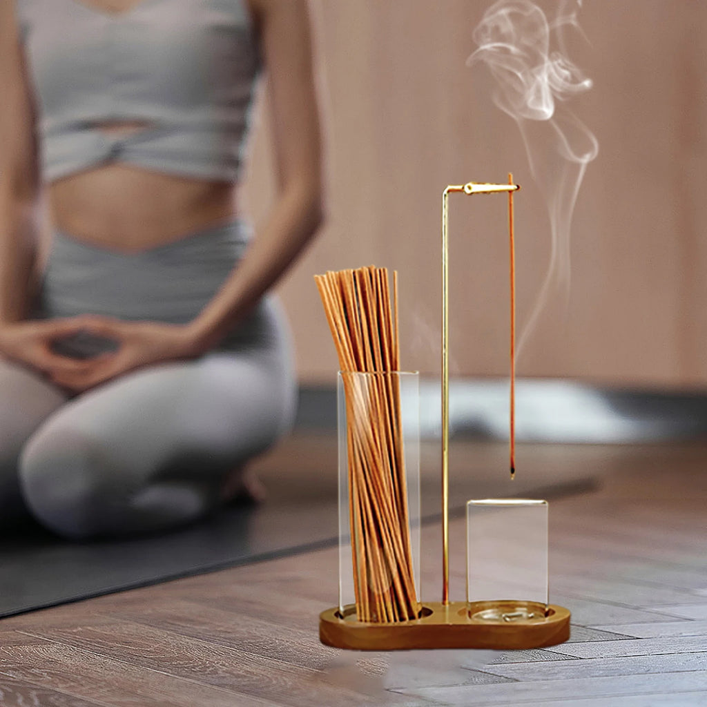 Porta-Incenso Zen com Coletor de Cinzas